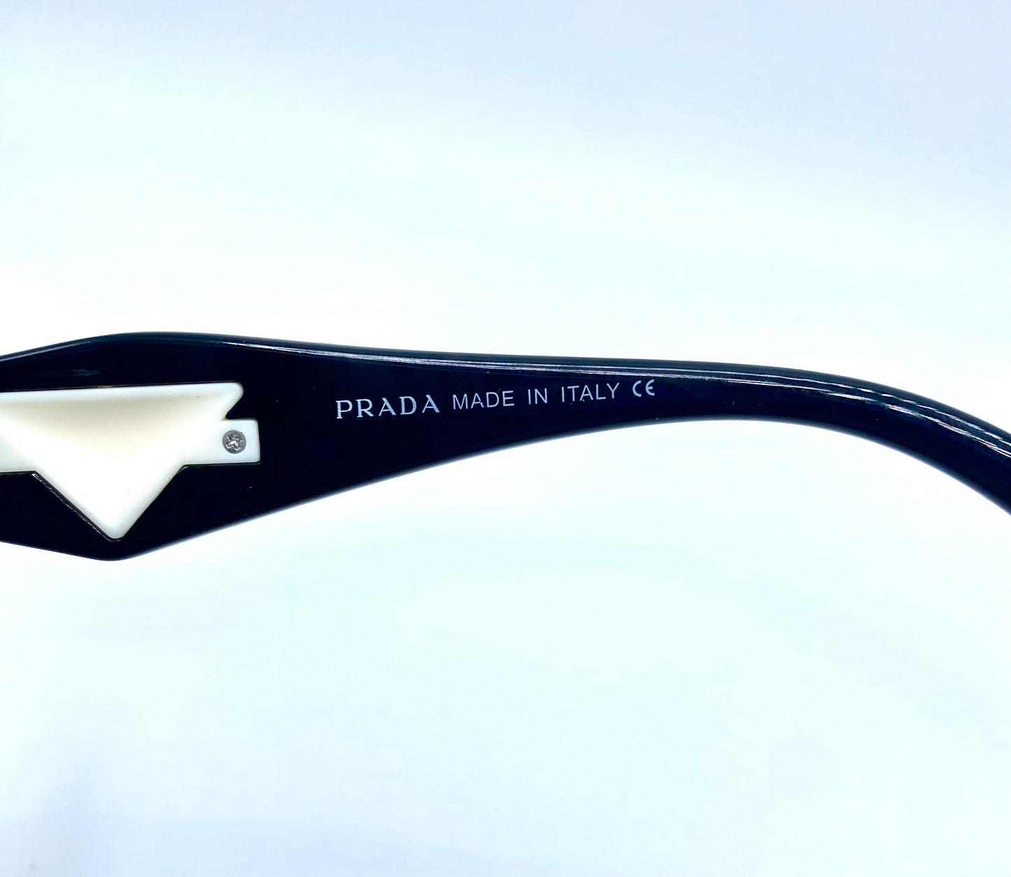 Prada Milano Sunglasses Women Black And Transparent Frame Grey Gradient Lenses