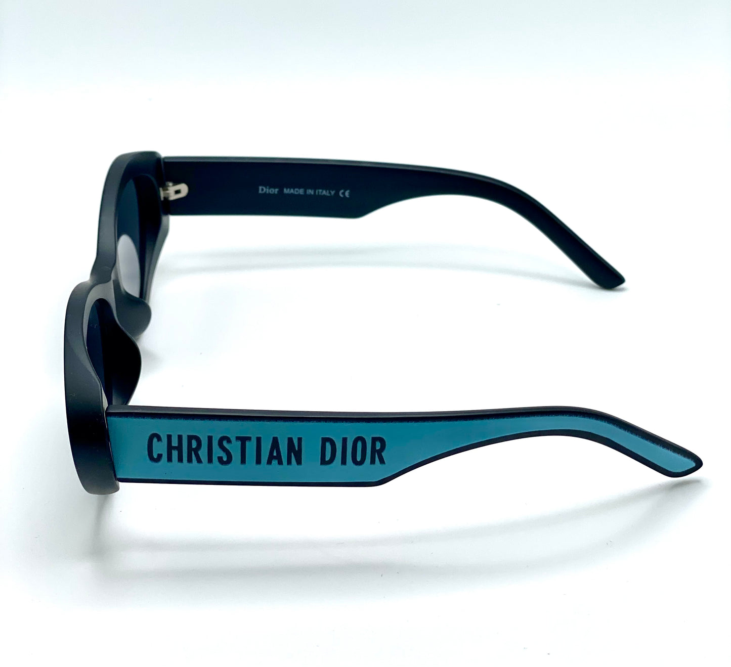 Cristian Dior Women Sunglasses Black Blue Mate Frame Black Lenses