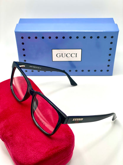 Gucci Men Eyeglasses Frame Black Plastic Frame 53-18-142 C1