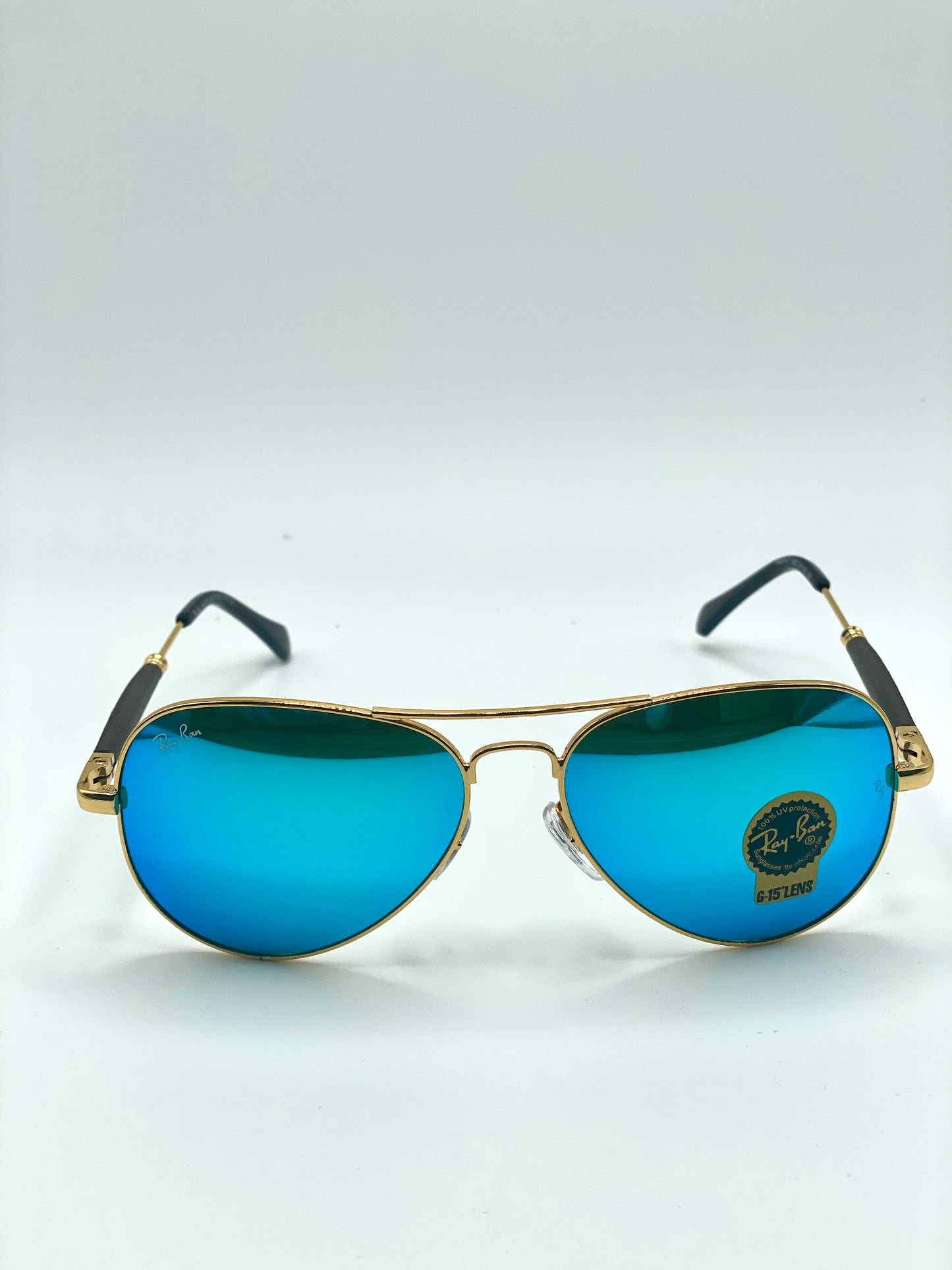 Ray Ban Aviator RB3517 58-14-140 Golden Frame Blue Mirrored Lenses