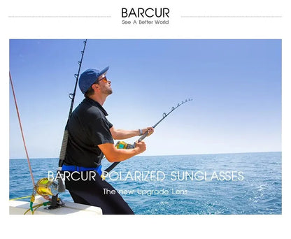 BARCUR Design TR90 Sunglasses Men Polarized Light Weight Sports Sun Glasses Women Eyewear Accessory Oculos UVAB Protection