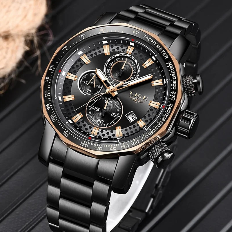 Lige Mens Watches Top Brand