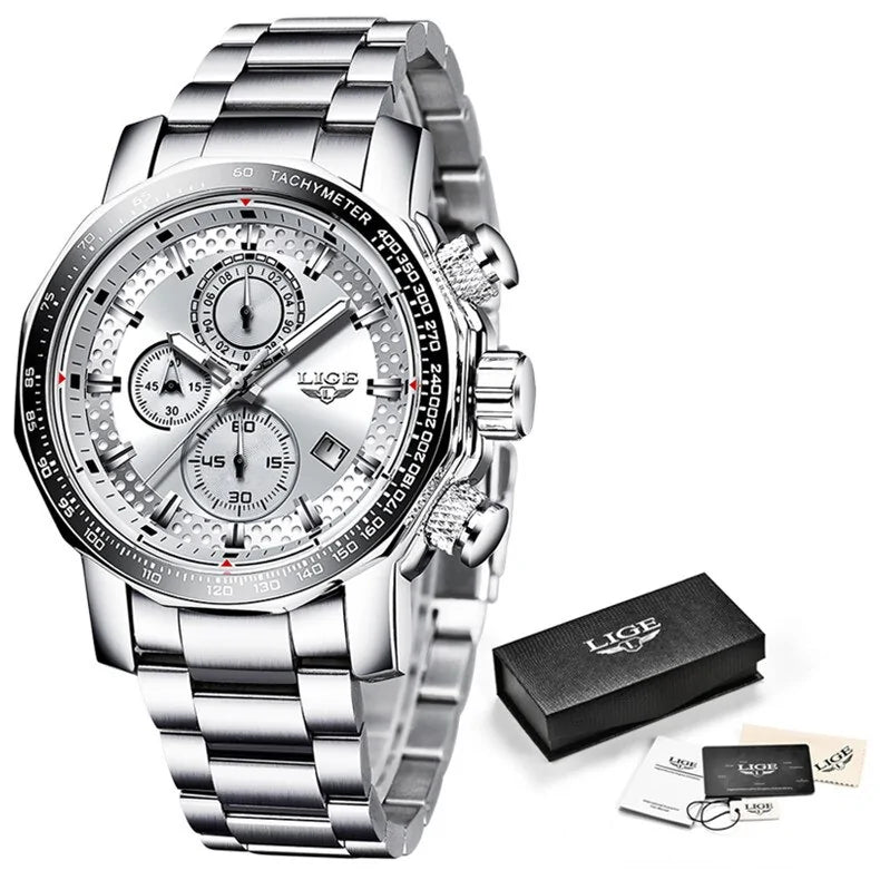 Lige Mens Watches Top Brand