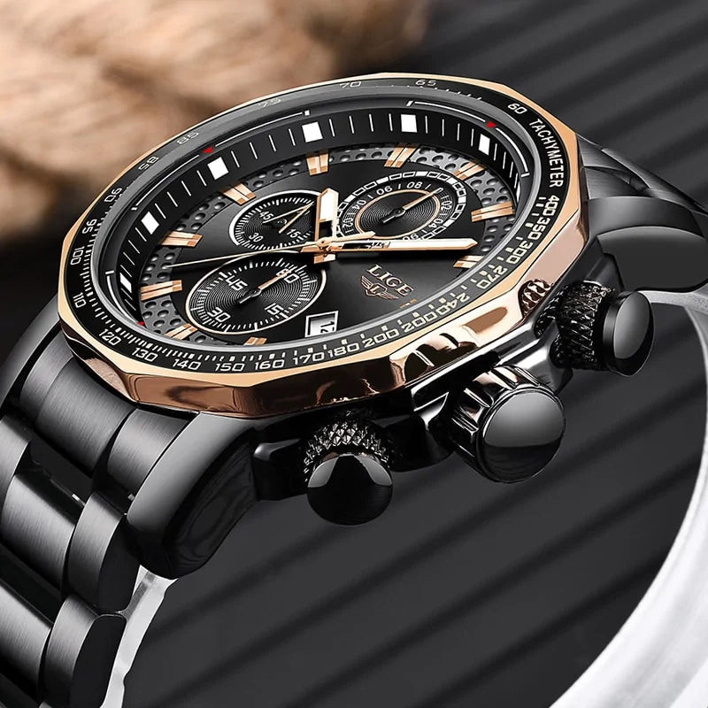 Lige Mens Watches Top Brand